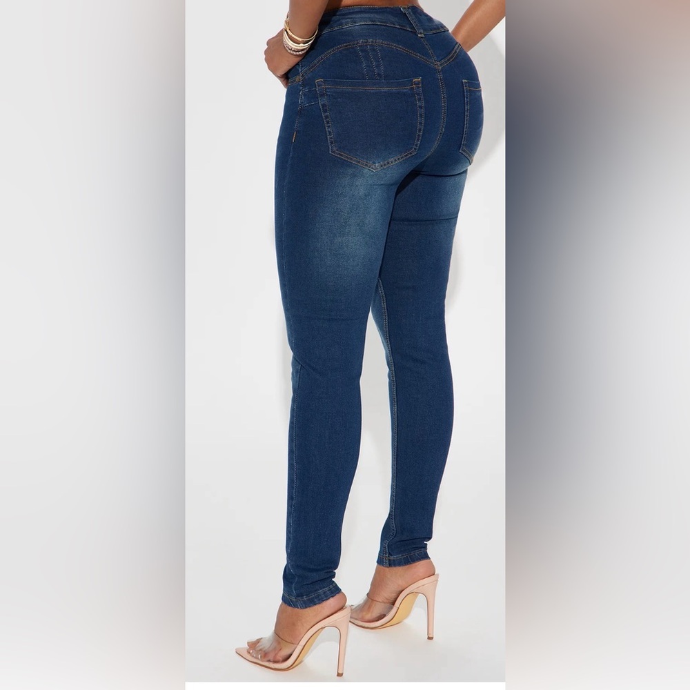 Olevey Brooklyn Booty Lifter Stretch Skinny Jeans - Dark Wash | Size 9